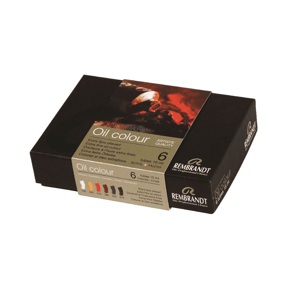 1822306 Краска масляная Набор масляных красок Rembrandt 6 цв. 15 мл Royal Talens 
