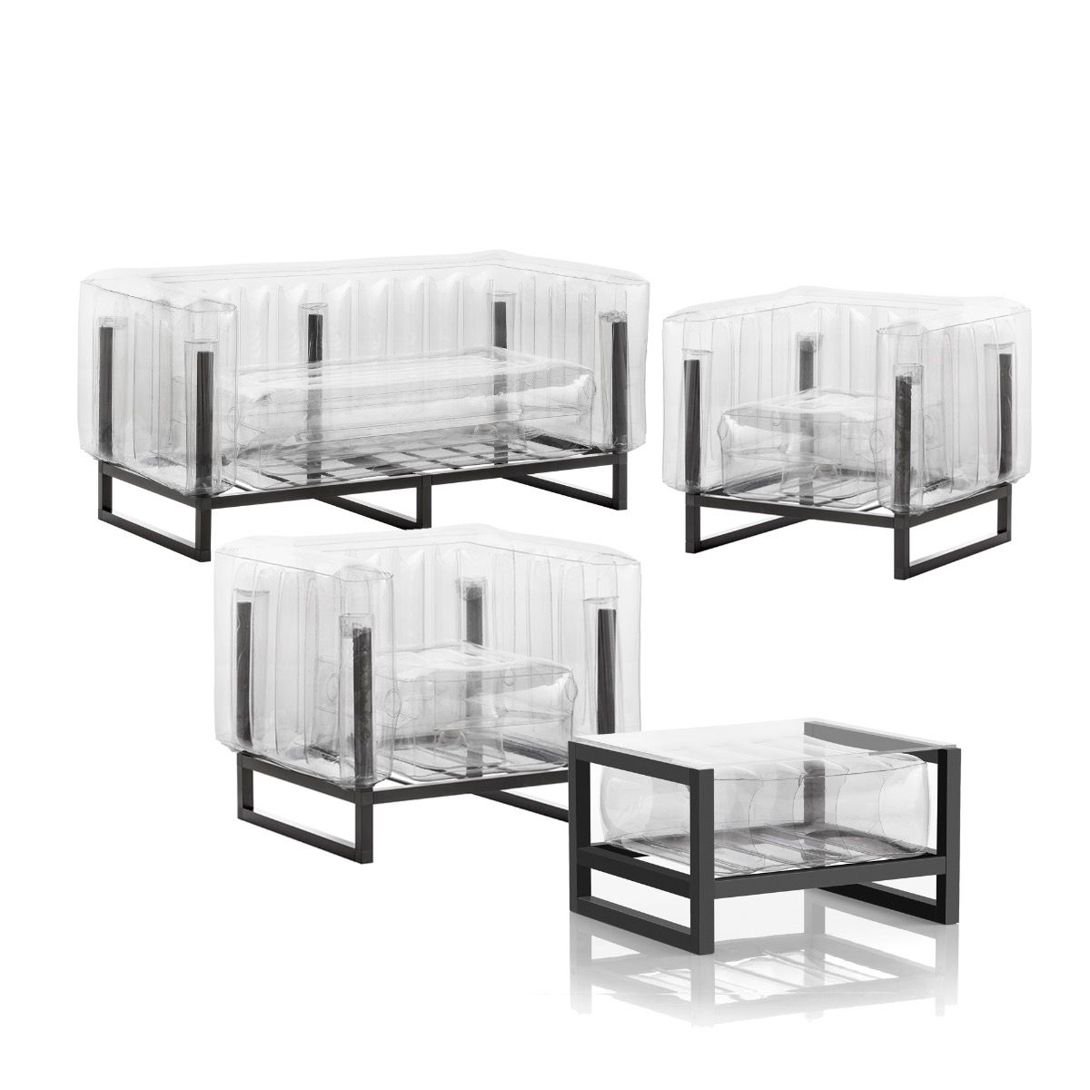 MOJOW Садовая мебель и журнальный столик Yomi Прозрачный SY2FY1CY1TBYKEKOCN01TR