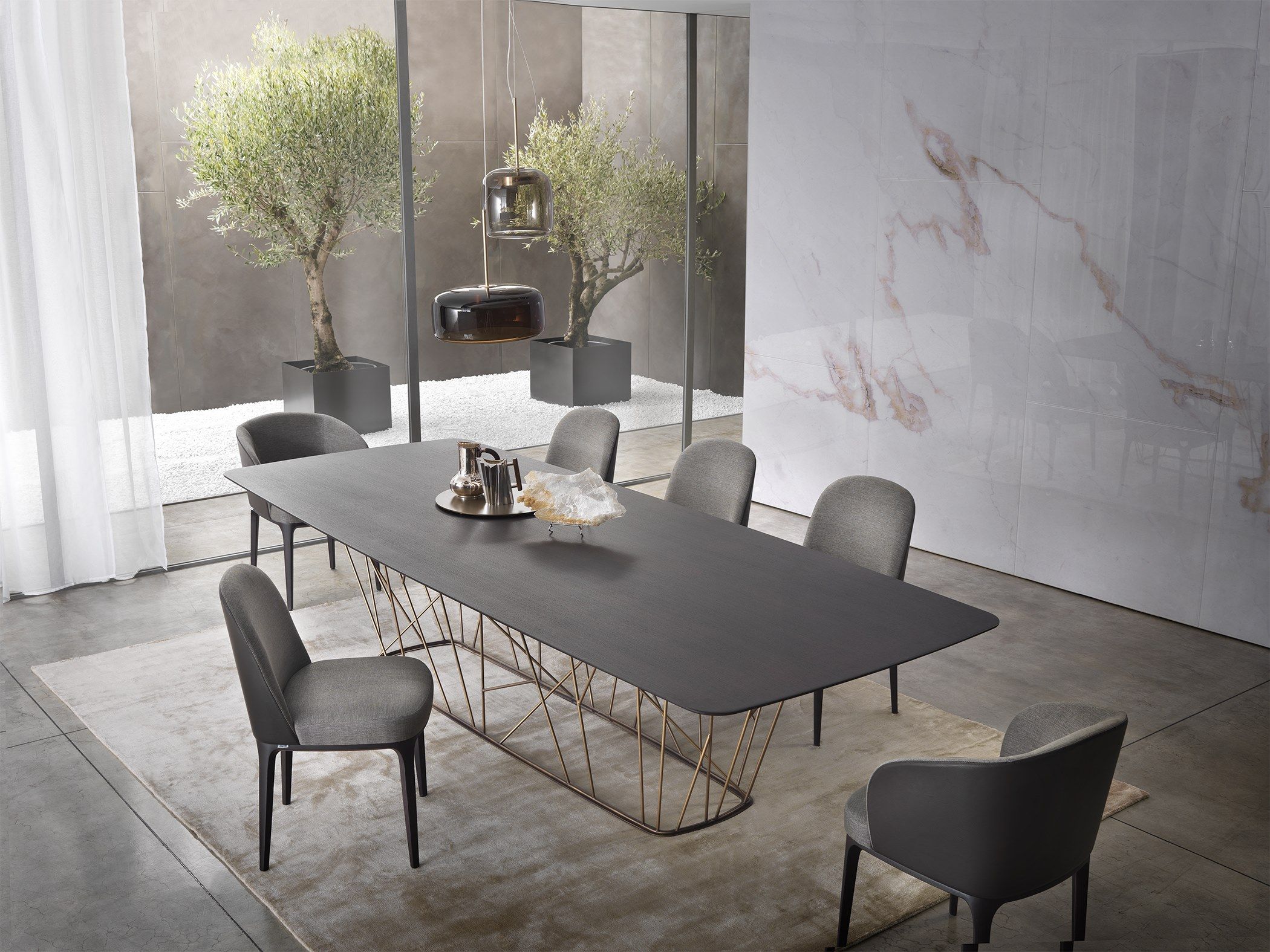 Мраморный прямоугольный стол для гостиной Marelli Twig ARCH-00078818 - Вид №17