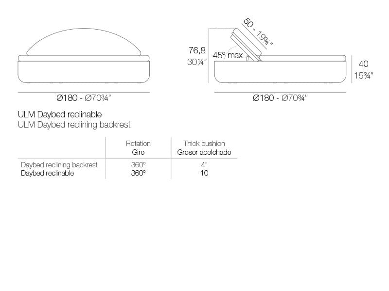 Круглая Садовая кровать в иглу Vondom Ulm ARCH-00038566 - Вид №3