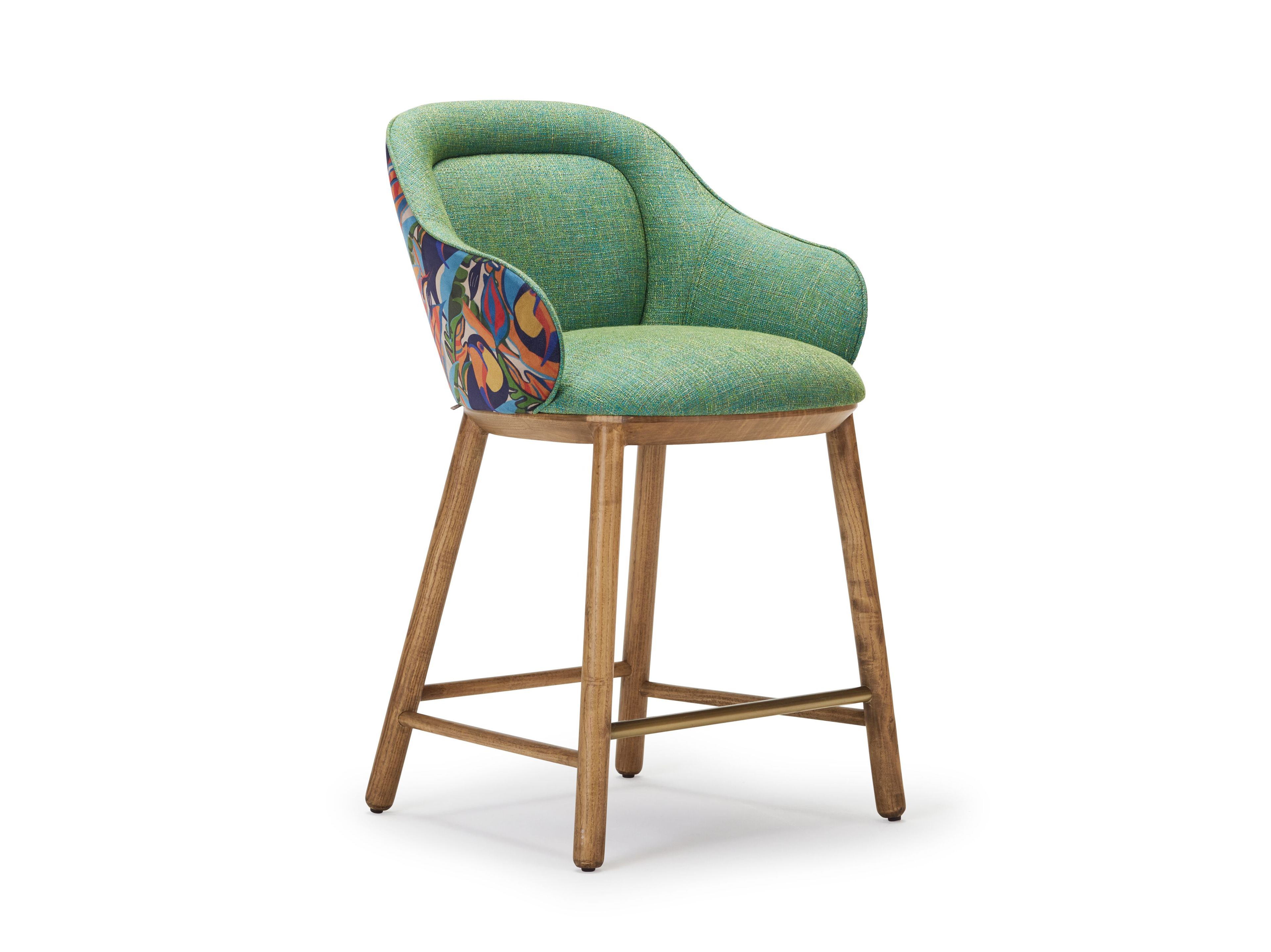 Тканевый барный стул с подлокотниками и спинкой Papell Design Анкара ARCH-00083016 - Вид №1