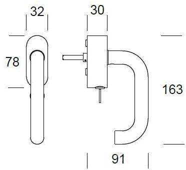 Reguitti Оконная ручка с замком с функцией tbt Stoccolma Al15dkt8058 - Вид №1