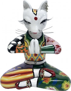 10649762 Goebel Скульптуpа Кот-йог "Садху" 15*12 Композит