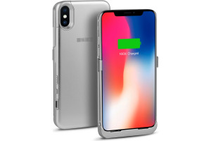 17458686 Чехол-аккумулятор для iPhone XS/X 3000мАч SILVER, B201, 56547 Interstep