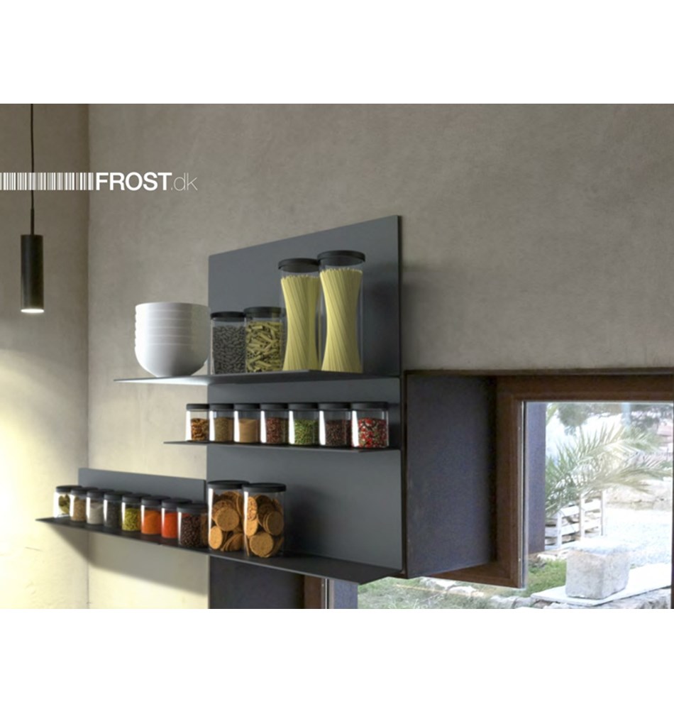 FROST Полка 4031 35x30x60cм » чёрная Алюминий Черный U4031-B  - Вид №2