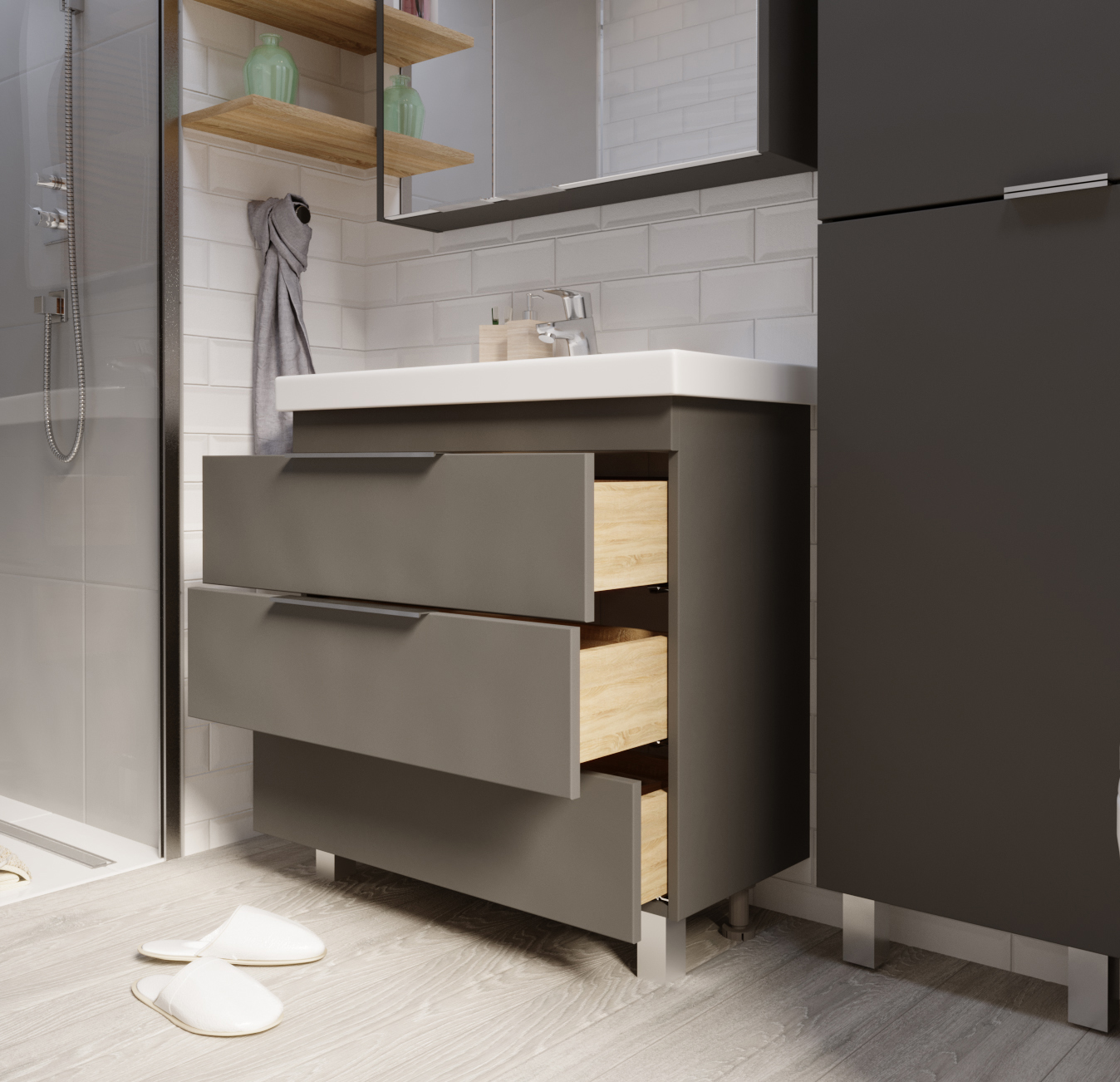 У92547 Тумба Gaula 80Н 3я Black 1 Marka Gaula  - Вид №2