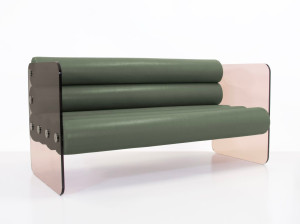 2-местный веганский кожаный диван