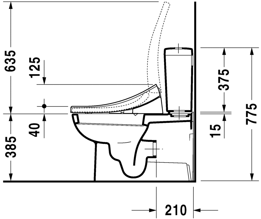 21420920002 Компакт унитаз с бачком Белый Duravit D-Code Германия - Вид №12