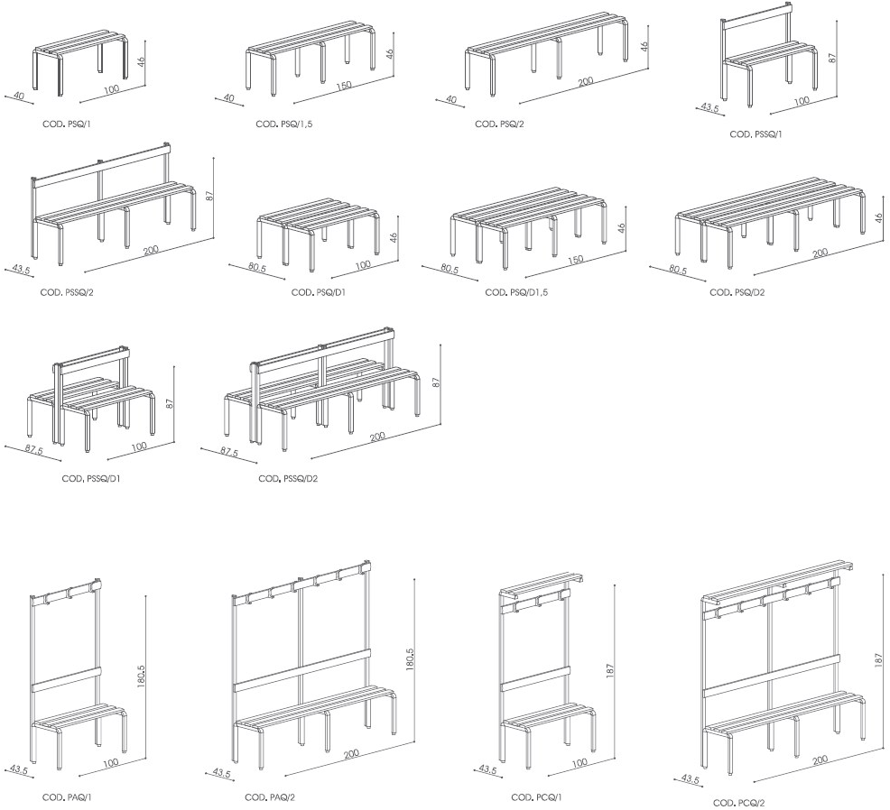 GES Group Скамейка для раздевалок sun-id-1509701 - Вид №10