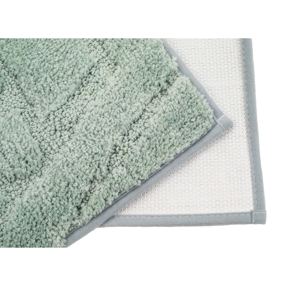 Коврик для ванной SWENSA Noor - мягкий и безопасный в серо-зеленом цвете 89379358 STLM-1375297 - Вид №1