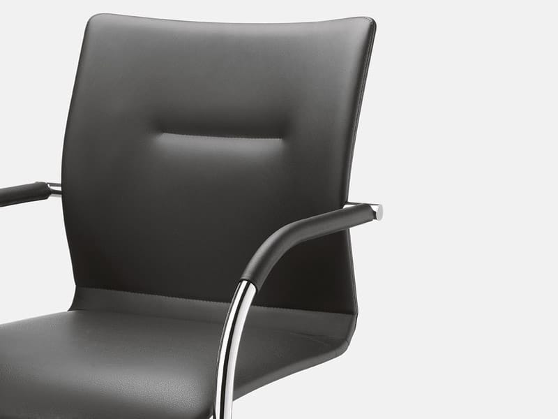 Кожаный консольный штабелируемый стул с подлокотниками Brunner ARCH-00021895 - Вид №2