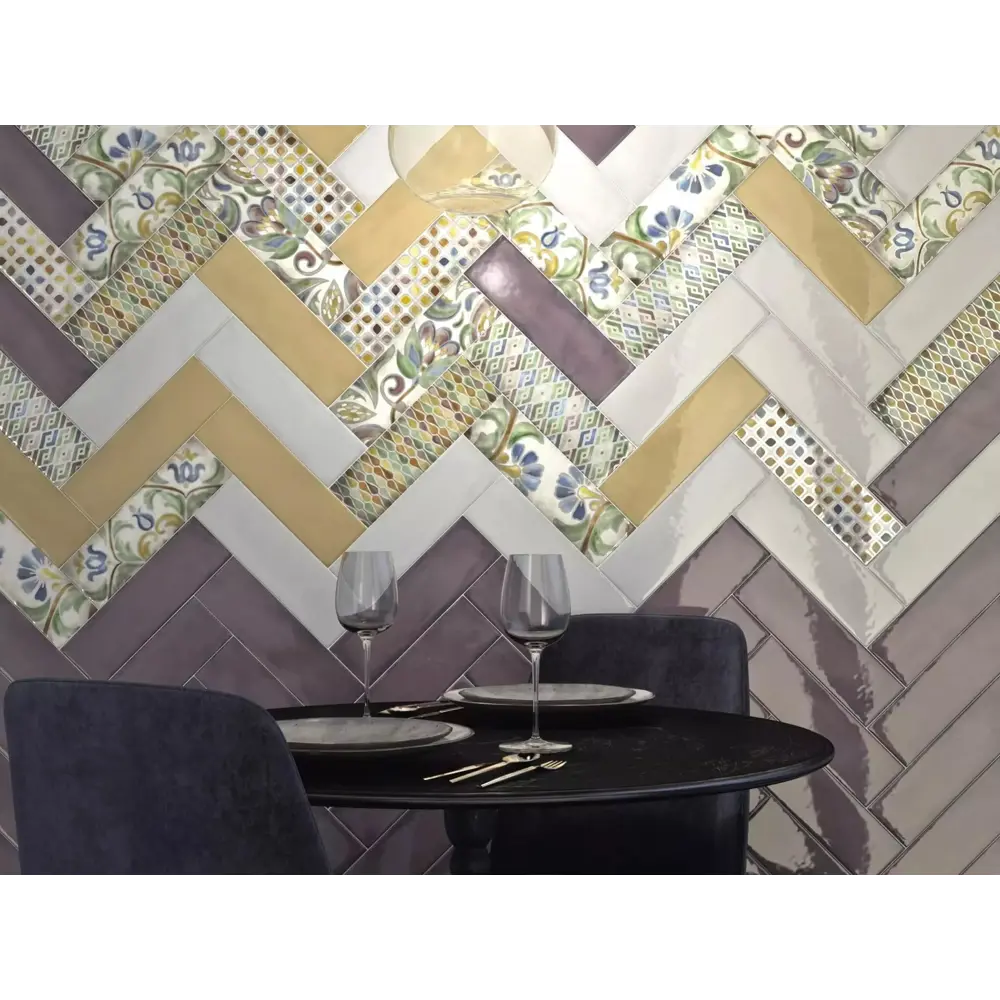Kerama Marazzi Монпарнас — сиреневая глянцевая плитка для интерьера 86360071 STLM-0068075 - Вид №4
