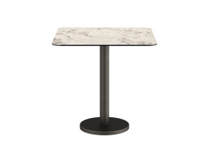 Квадратный стол из керамогранита и металла