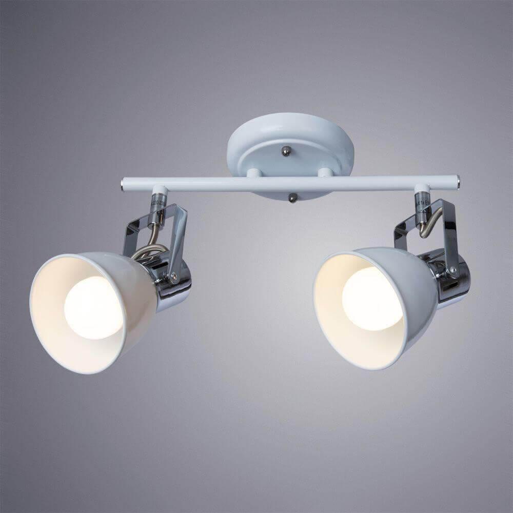 Спот потолочный белый с 2 плафонами Arte Lamp A1677PL ARTE LAMP 1677 00-3926545 Белый  - Вид №2