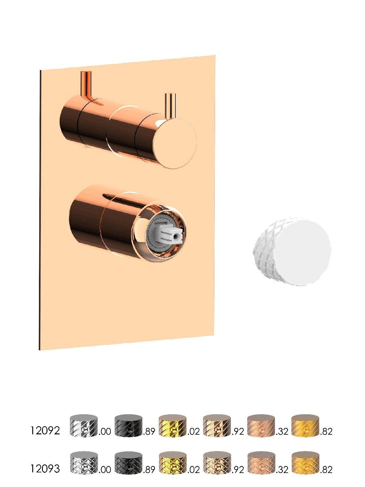 Встраиваемый смеситель для душа с пластиной Rubinetterie Frattini Pepe XLS ARCH-00103713 - Вид №9