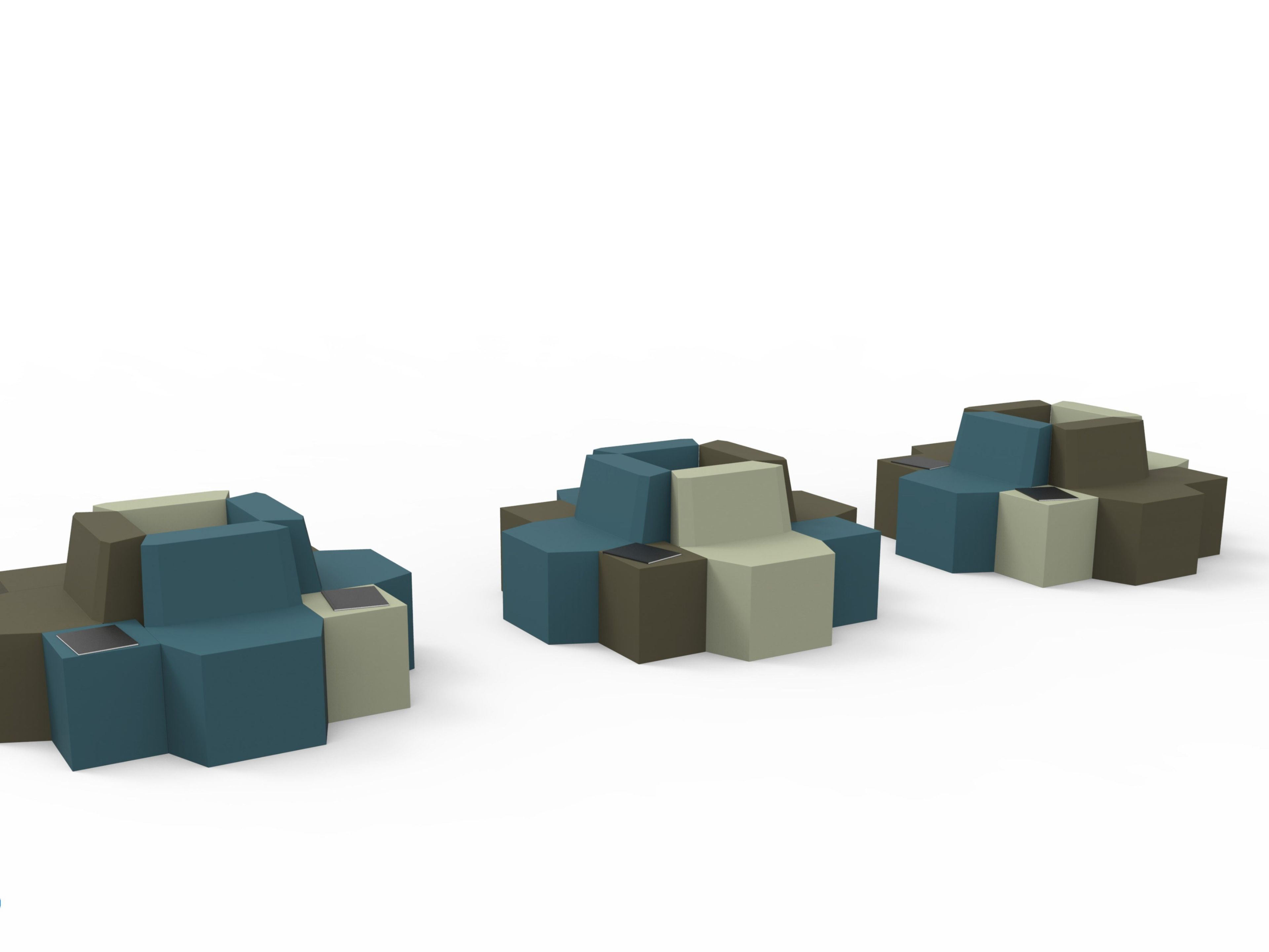 Модульная скамья из пены QM со спинкой Quinze & Milan Gap ARCH-00103317 - Вид №2