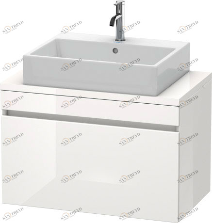DS530202222 DuraStyle Тумбочка для компактной консоли Белый глянцевый декор Duravit