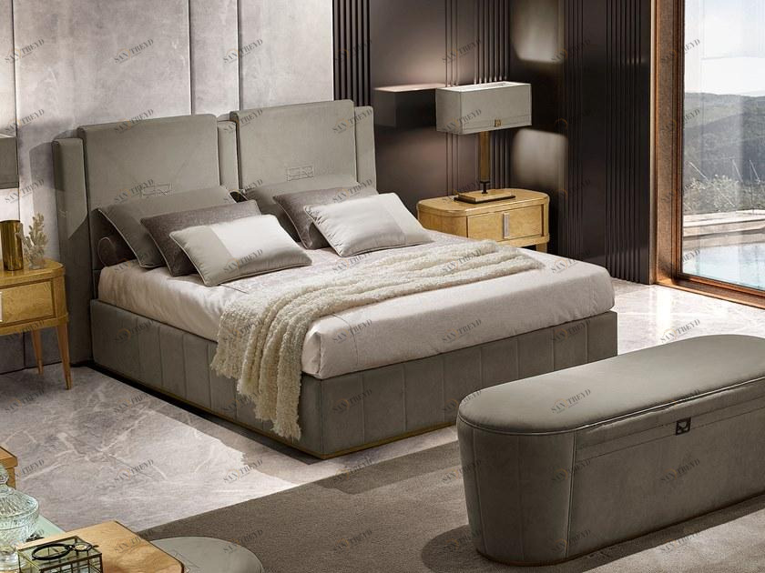 Barnini Oseo Кровать двуспальная с обивкой и высоким изголовьем Richmond upon thames Rc22 - rc24