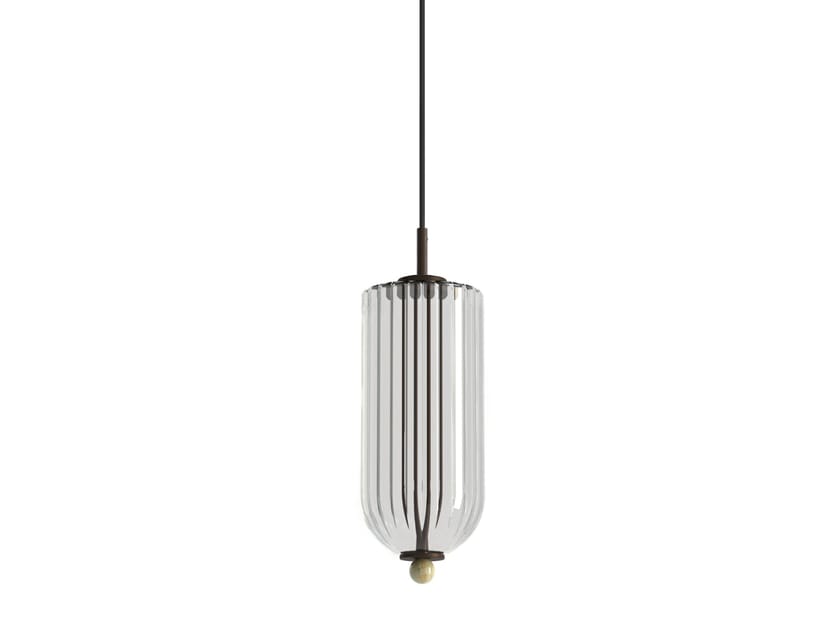 Стеклянный и латунный светодиодный подвесной светильник LUCE TU Dom Mini ARCH-00043631