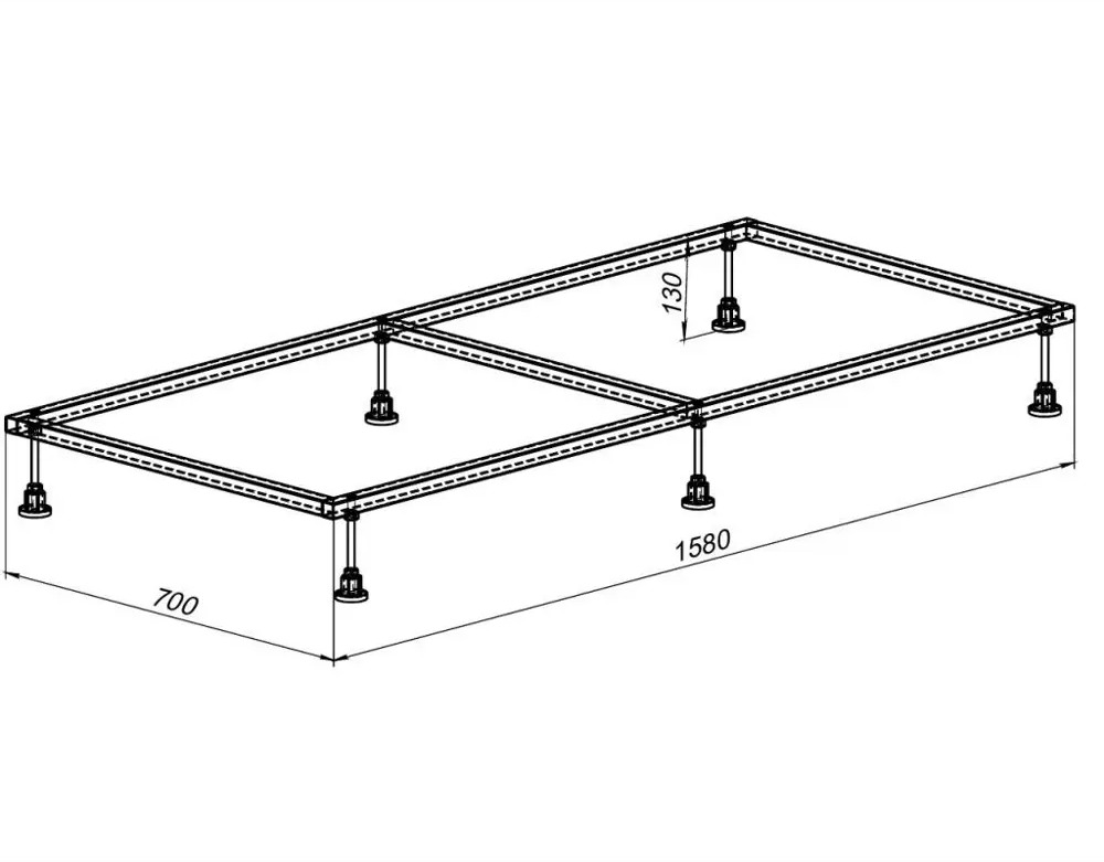 90764171 Каркас для поддона Aquanet 158x70 STLM-0999009