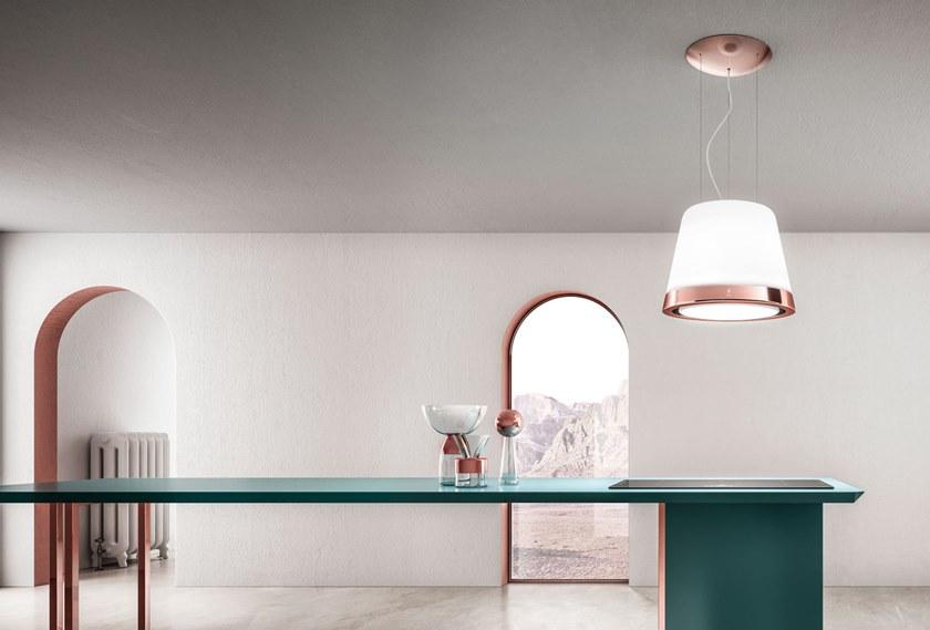 Elica Стеклянная островная вытяжка со встроенным освещением sun-id-1502178 - Вид №1