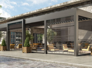 Стеклянная крышка перголы