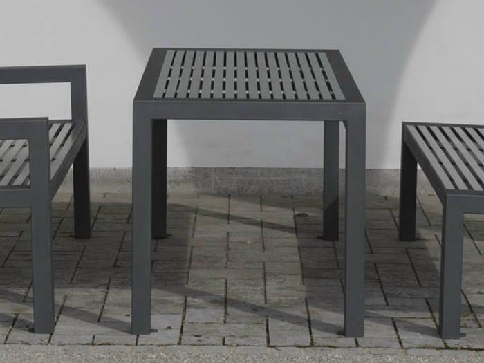 Садовый стол из нержавеющей стали и ПЭТ BENKERT BANKE Comfony ARCH-00027364 - Вид №1