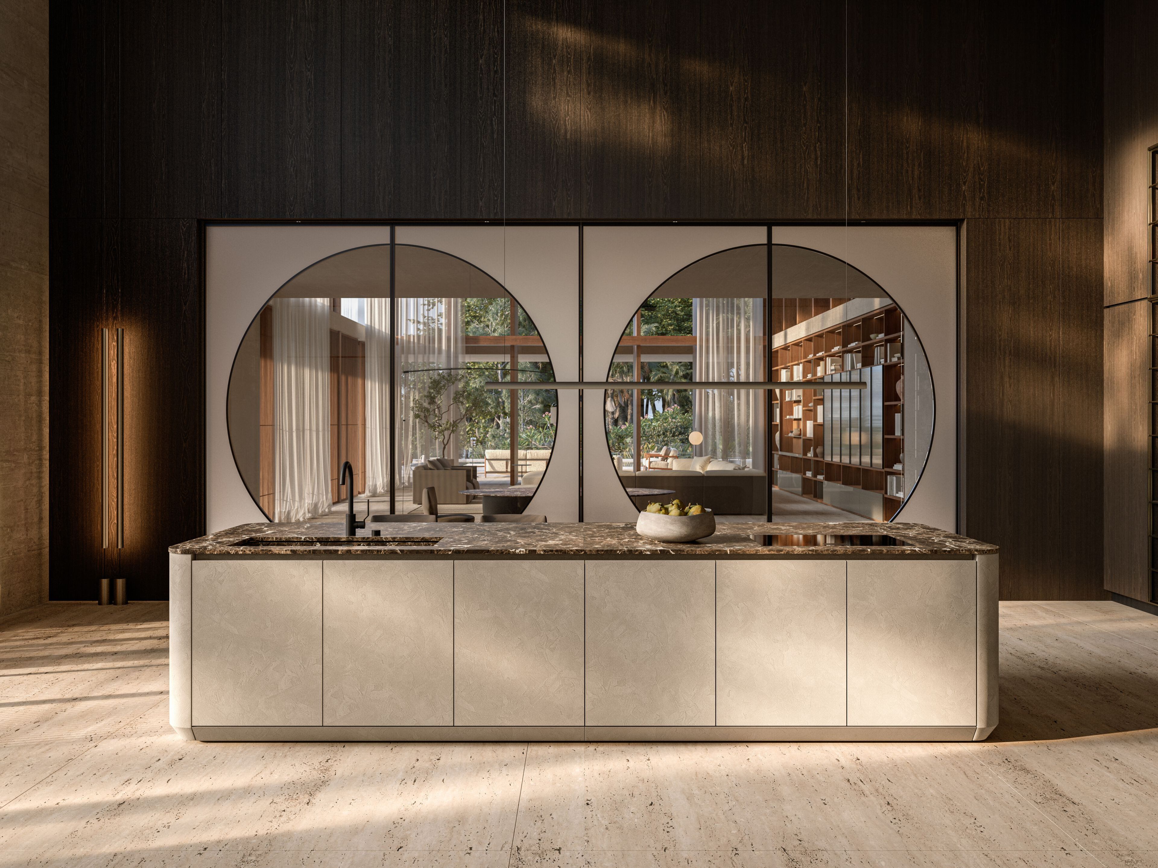 Моноблочная островная кухня с закуской Boffi Cove ARCH-00003497 - Вид №2