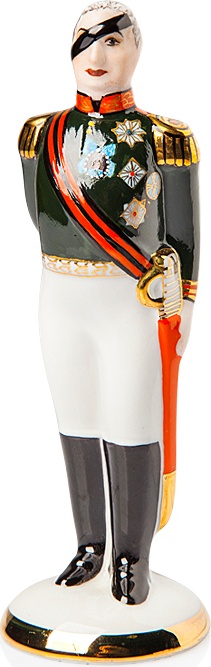 10617347 Мануфактуры Гарднеръ в Вербилках Скульптура 15 см "Кутузов" Фарфор, Керамика 