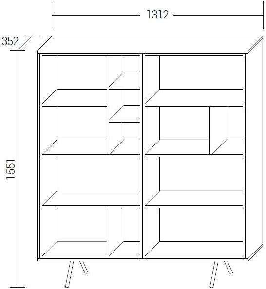Dall'Agnese Книжный шкаф из лакированной древесины Code sun-id-1475811 - Вид №1