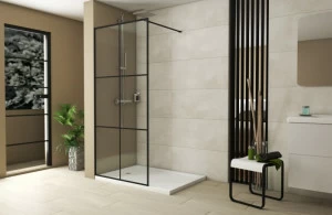 Душевая перегородка 900*1950 BLACKLINE BG090.5413B bravat