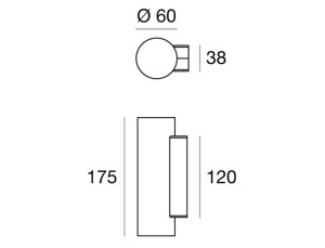 Алюминиевый настенный светильник