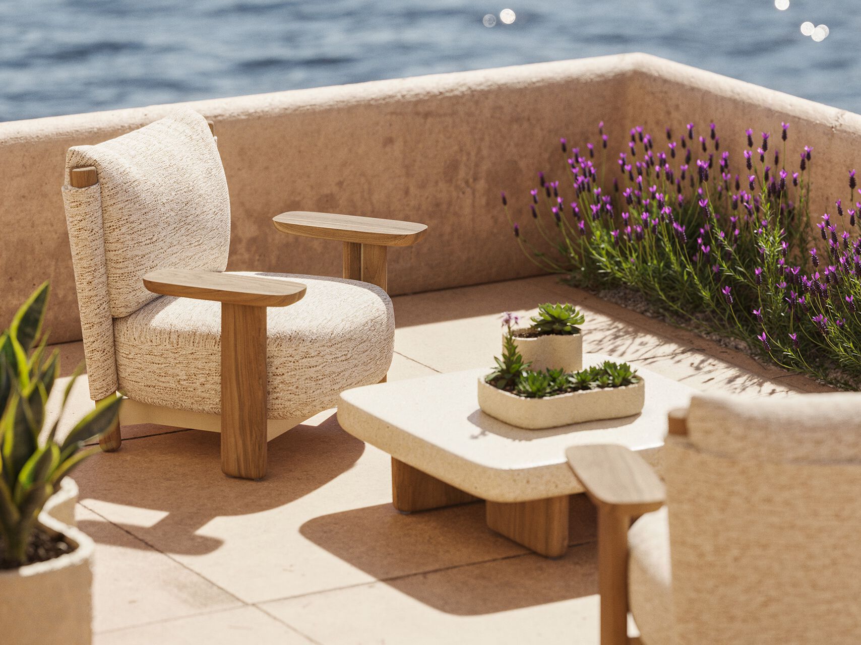 Тканевое садовое кресло с подлокотниками Vondom Milos ARCH-00031599 - Вид №4