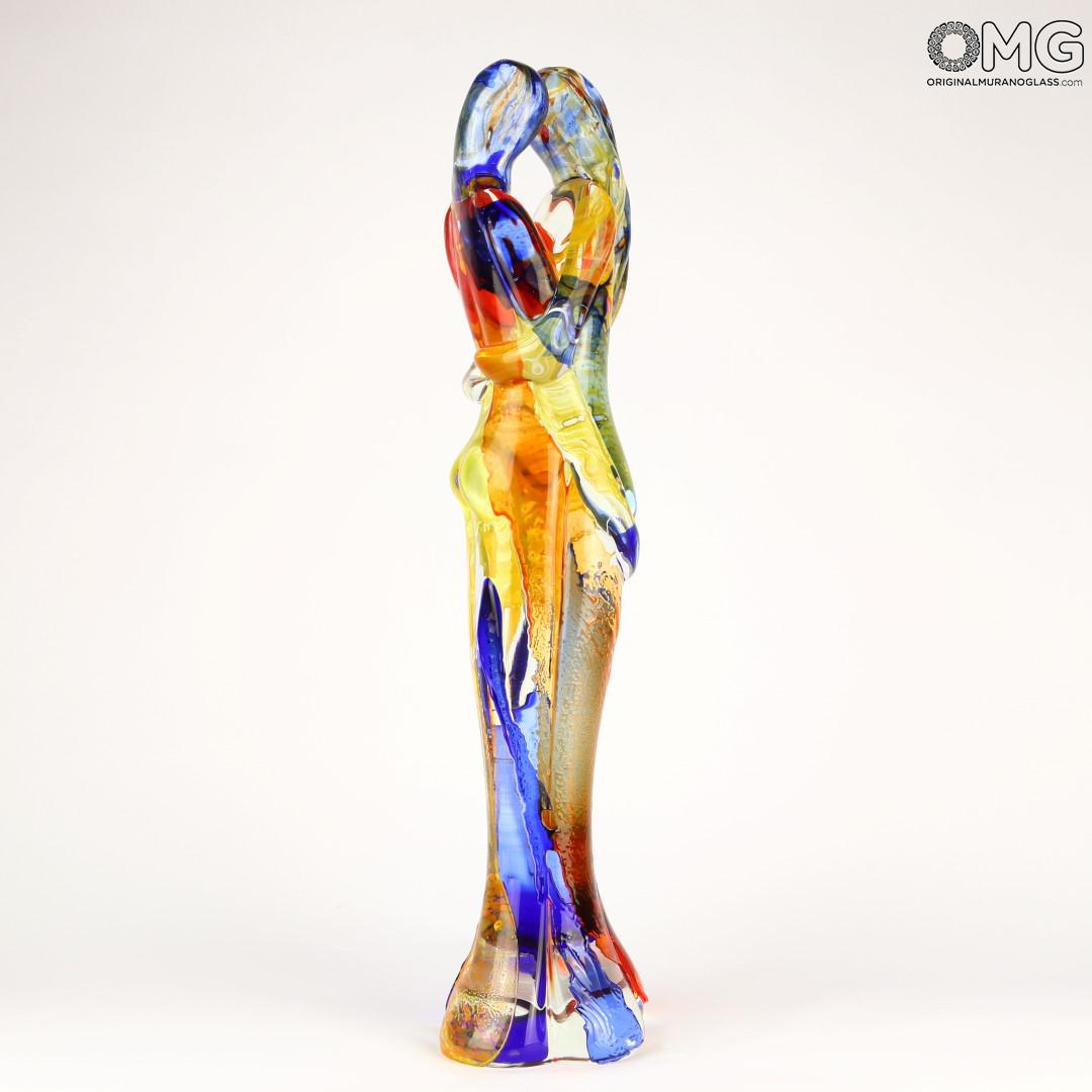 2609 ORIGINALMURANOGLASS Скульптура Объятие влюбленных - Original Murano Glass OMG 16 см  - Вид №1
