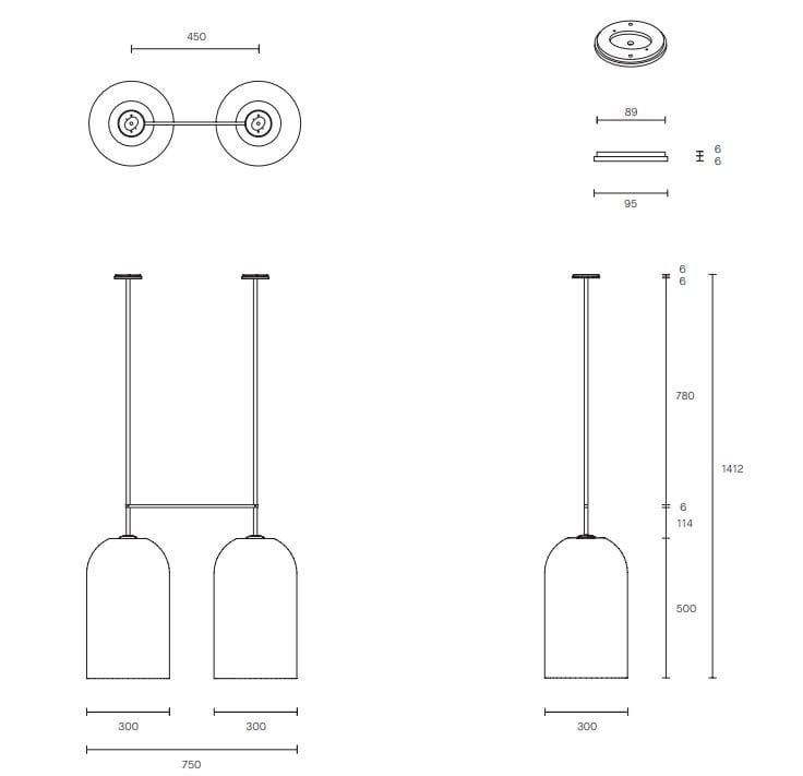 Затемняемый светодиодный подвесной светильник Articolo Studios Moni ARCH-00114860 - Вид №6