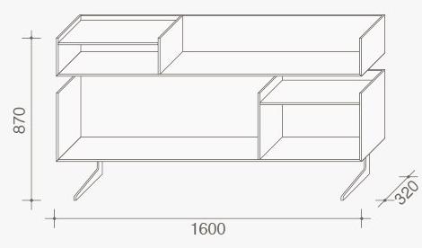 Lema Книжный шкаф / буфет из дуба Court yard sun-id-1463261 - Вид №6