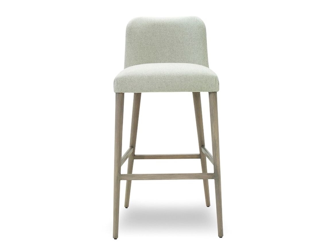 Высокий тканевый табурет с подставкой для ног со спинкой CREARTE COLLECTIONS Kel Contemporain ARCH-00136515