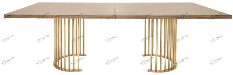 ANA ROQUE INTERIORS Прямоугольный стол с металлическим основанием и деревянной столешницей Luxury sun-id-1416688