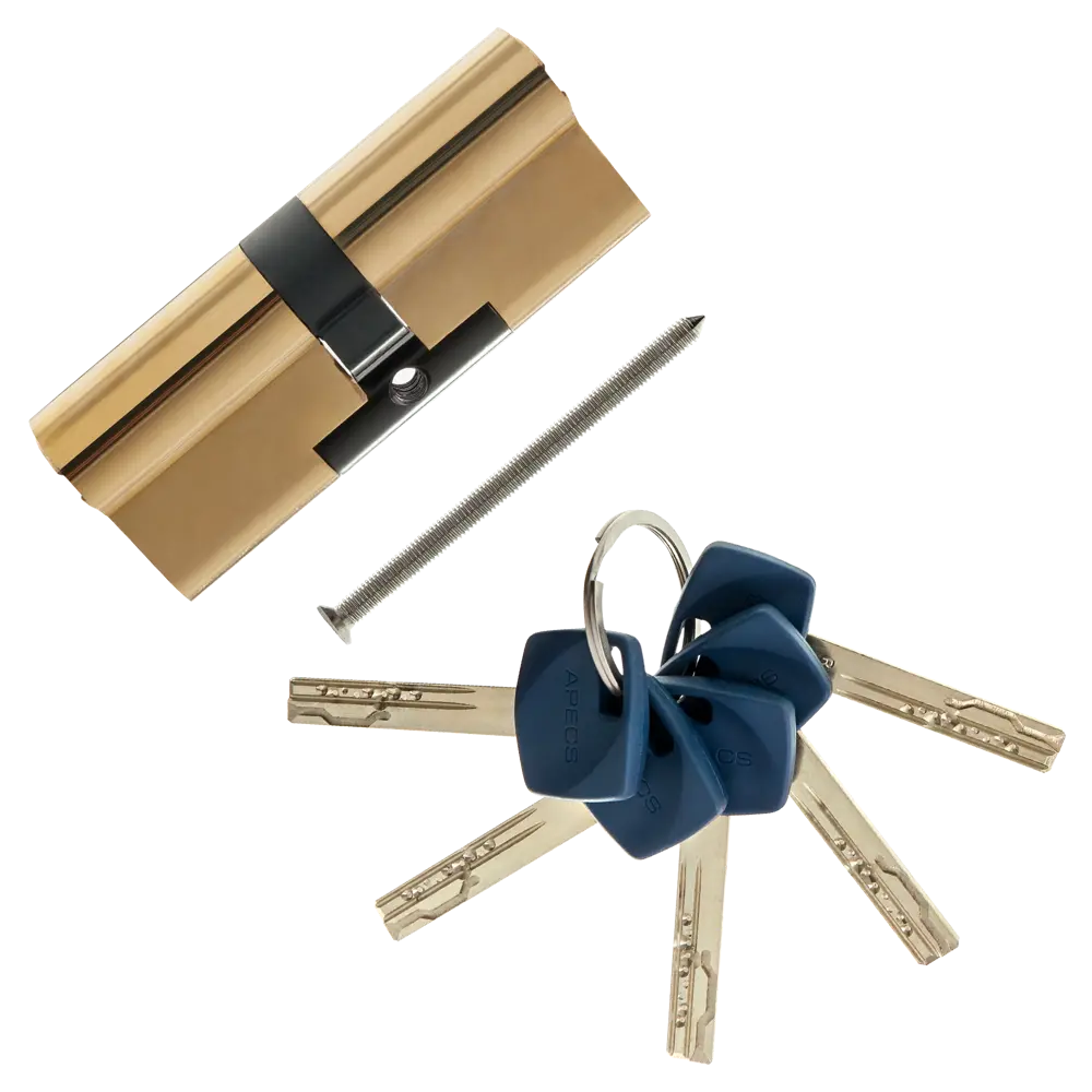 Цилиндр Apecs Premier XR-80-G, 40x40 мм, ключ/ключ, цвет золото 82379080 STLM-2014980 ЦИЛИНДР APECS PREMIER XR-80-G КЛЮЧ-КЛЮЧ - Вид №1