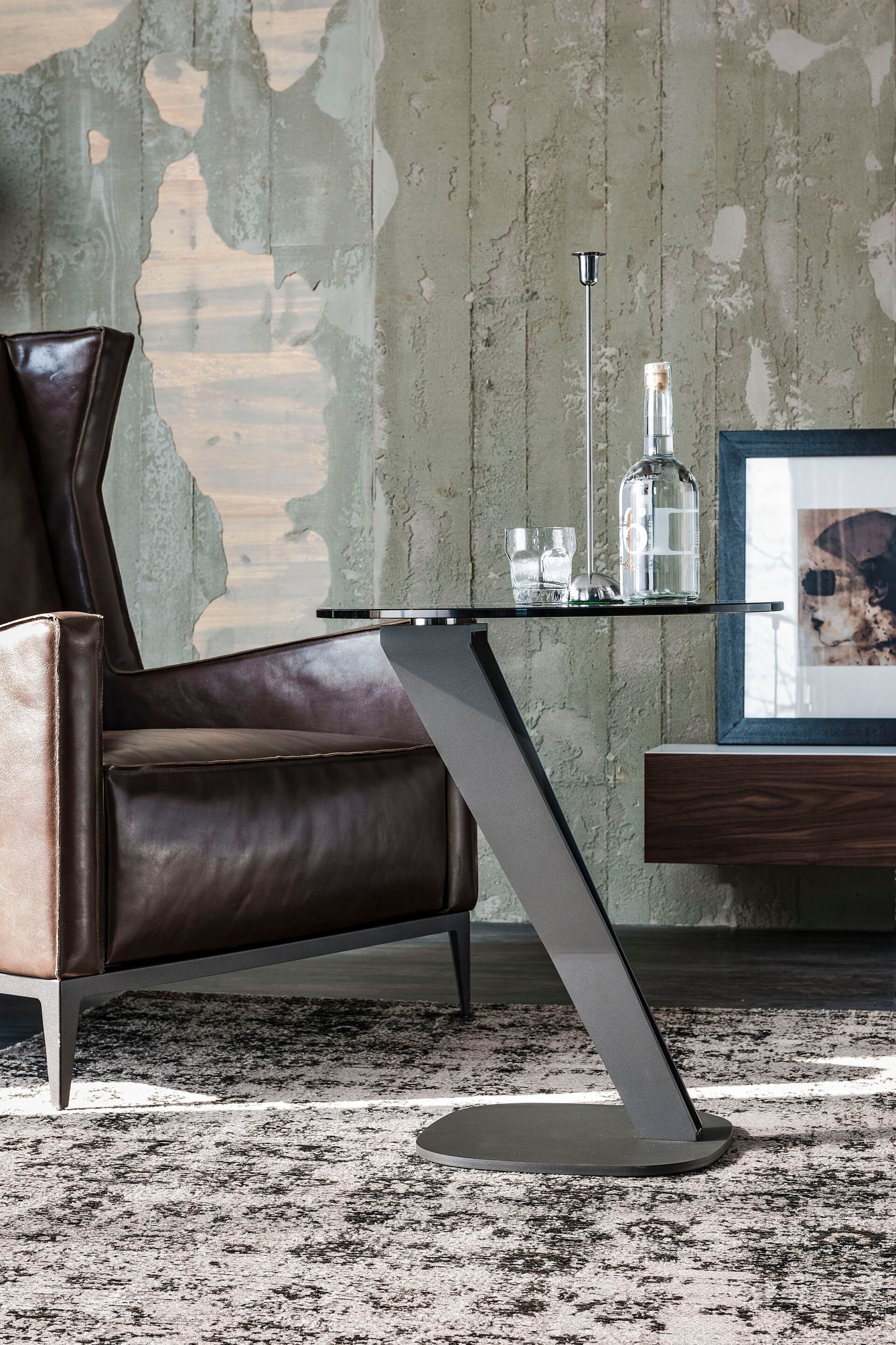 Журнальный столик из стали и хрусталя Cattelan italia FALCO ARCH-00127778 - Вид №2