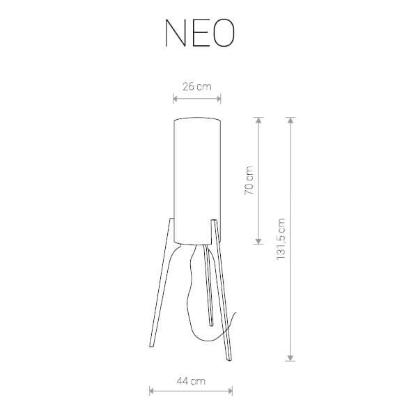 Торшер с абажуром 131.5х44 см серый Neo 9365 NOWODVORSKI NEO 00-3889300 Серый - Вид №2