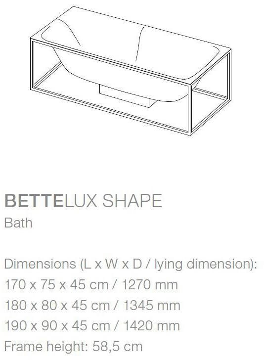 Bette Отдельностоящая ванна из эмалированной стали Bettelux shape 3451/3452/3453 - Вид №11
