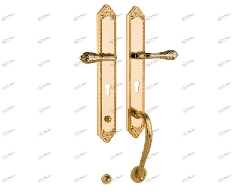 0J2910.85Y.62 Комплект входной двери с замочной скважиной европрофиль 85мм Сатин никель Mestre 