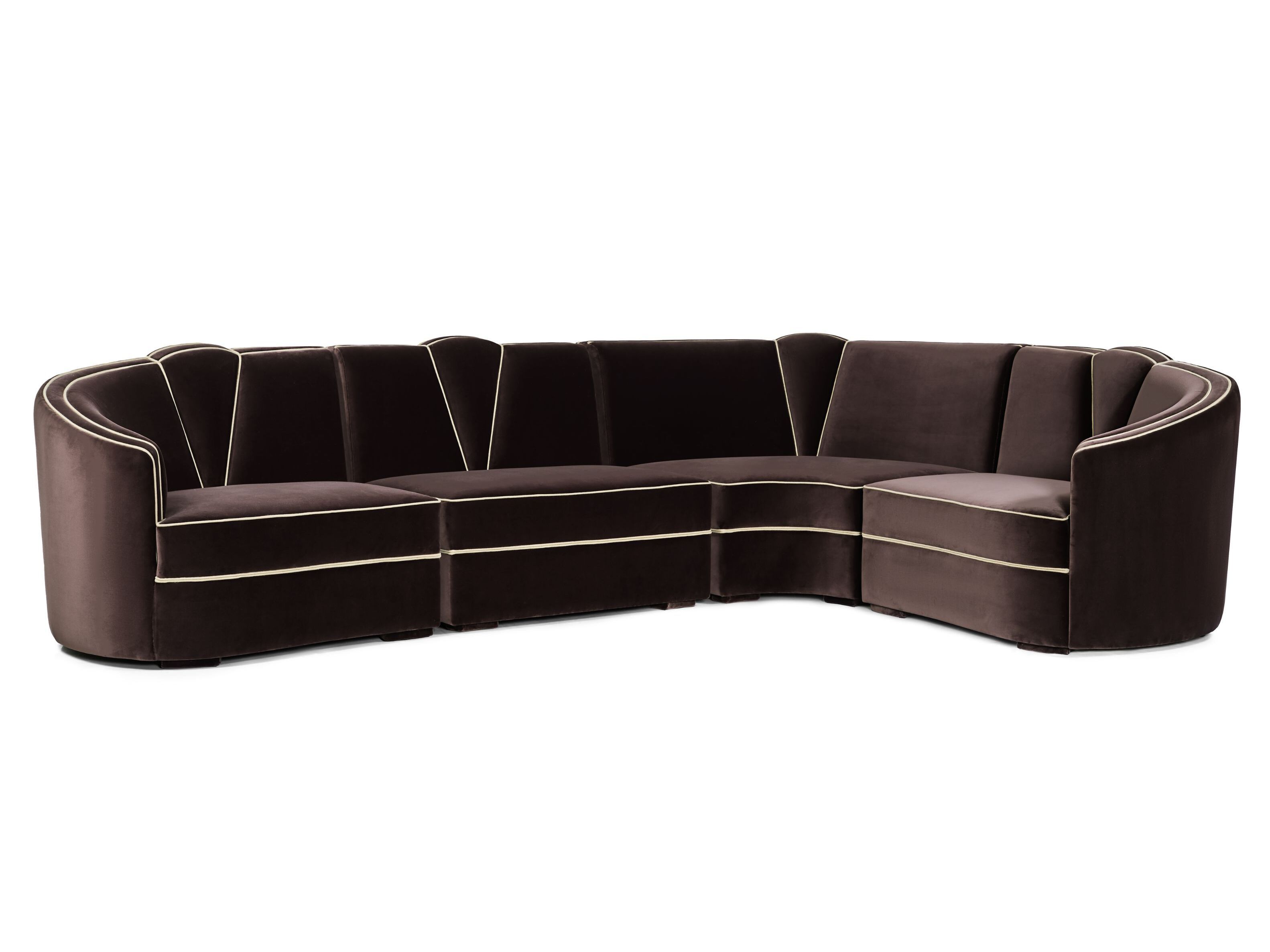 4-местный бархатный модульный диван Munna Жозефина ARCH-00130162