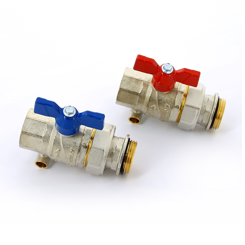 Краны шаровые с разъемным соединением НВ с термометром Progress бабочка EMMETI 1", 2шт 01306260 - Вид №2