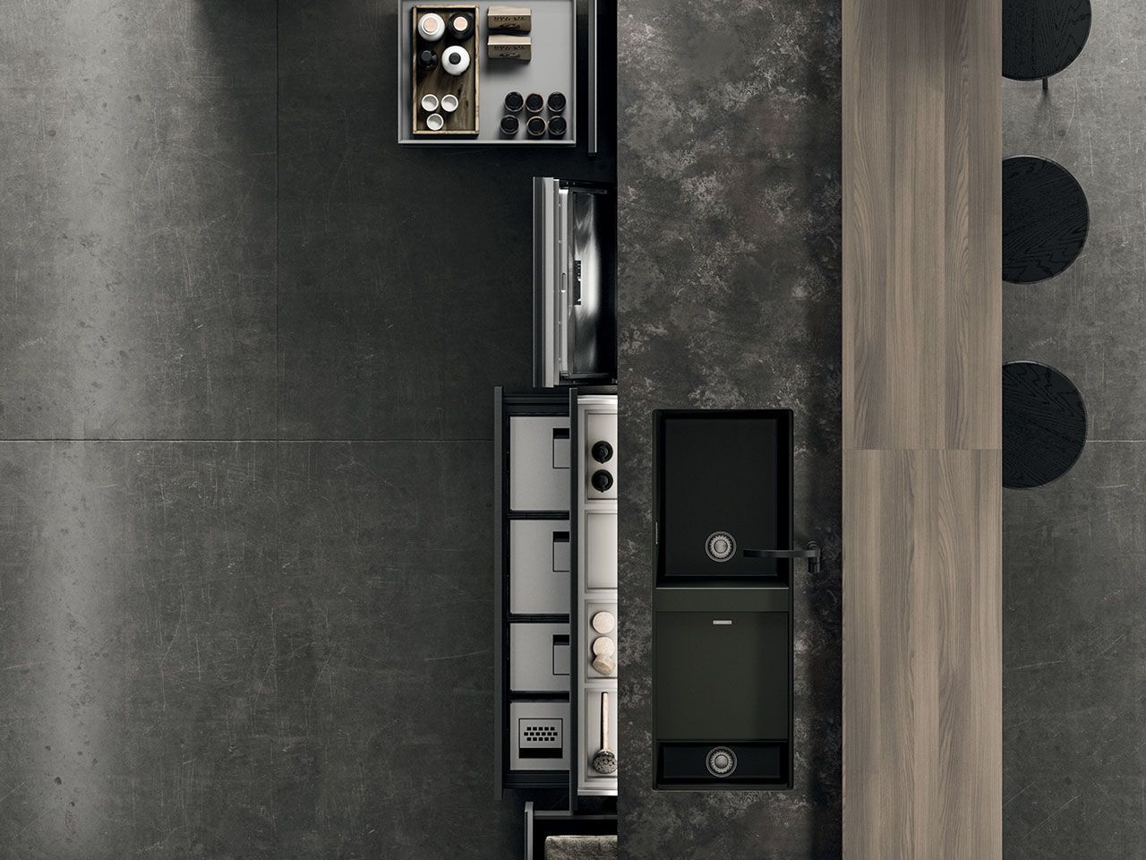 Встроенная кухня с полуостровом Arrital Ak_Project ARCH-00032864 - Вид №8