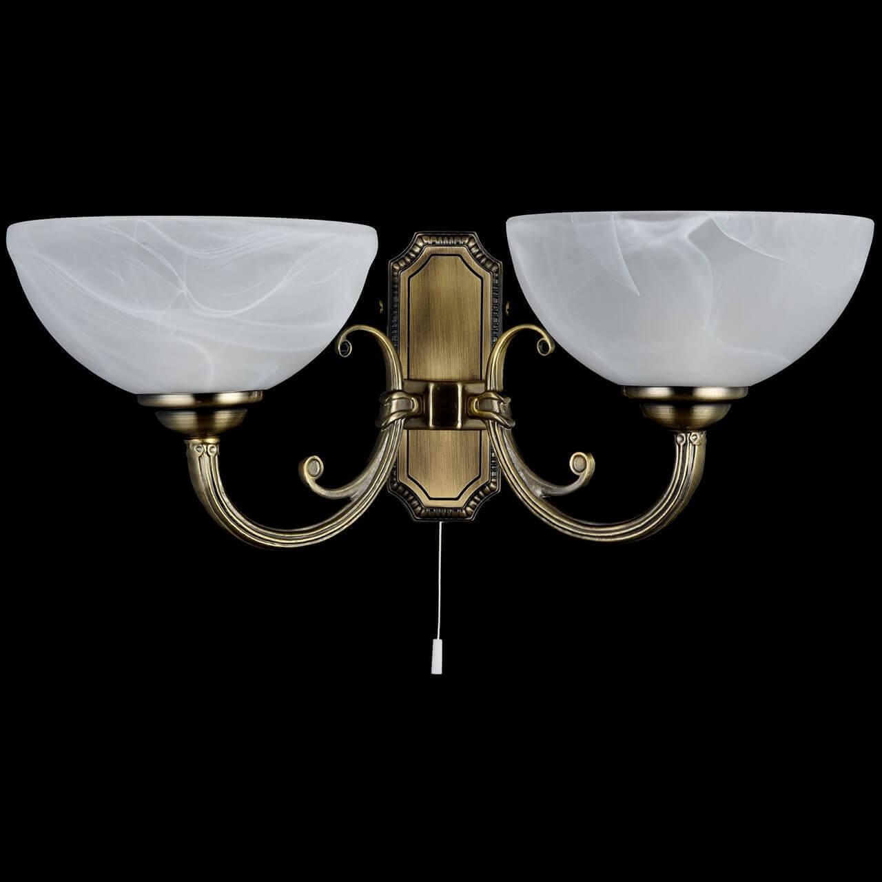 Бра со стеклянными плафонами на 2 лампы белое Herbert FR2012-WL-02-BZ FREYA HERBERT 00-3931090 Бежевый;бронза  - Вид №3