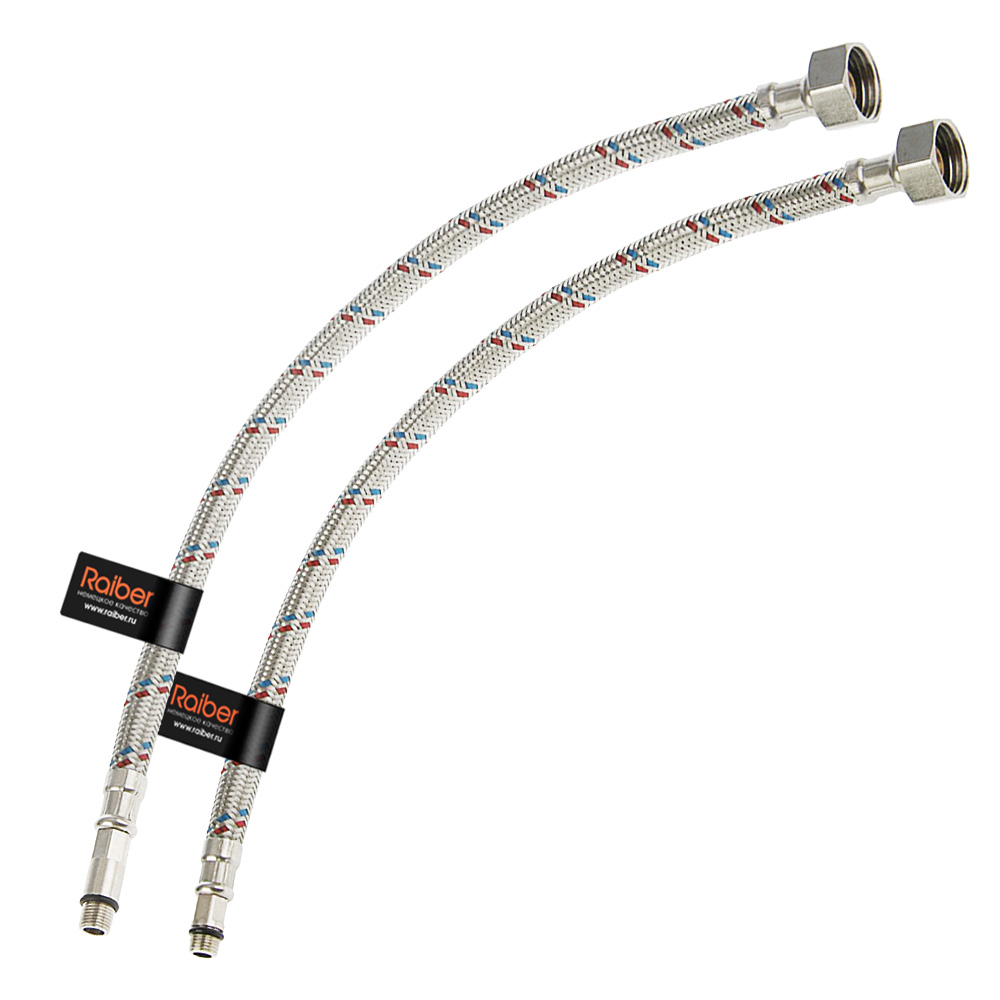 R099120 Подводка для смесителя , 120 см, М10 Raiber 