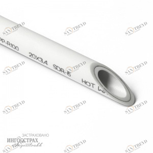 Труба PN25 (перфор.сред.) 25х4,8 SDR6 Grise  PP-R (4м) PROAQUA 27288
