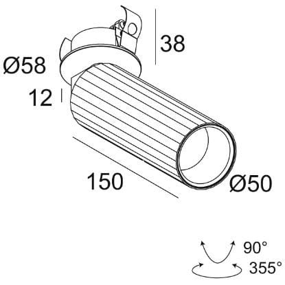 Круглый регулируемый светодиодный прожектор Deltalight Hedra ARCH-00085521 - Вид №8
